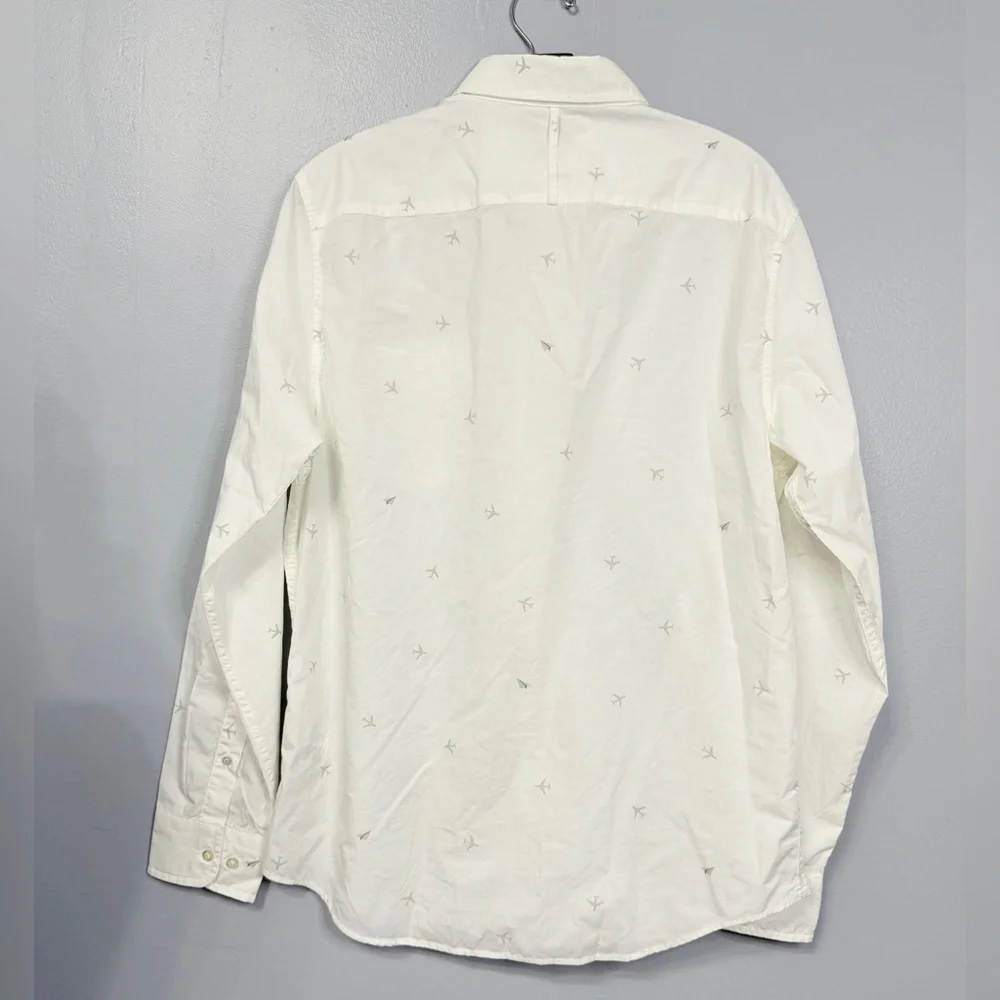 Cotton Banana Republic Men's Off- White Button Down Shirt